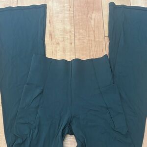 aerie High-Rise Wide Leg Pants in Deep Teal